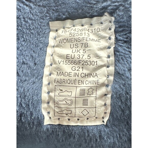 Lands End 2 Tone Blue Thermolite Lined Women’s Boots Size 7B Mid Calf Leaves New - Picture 6 of 6